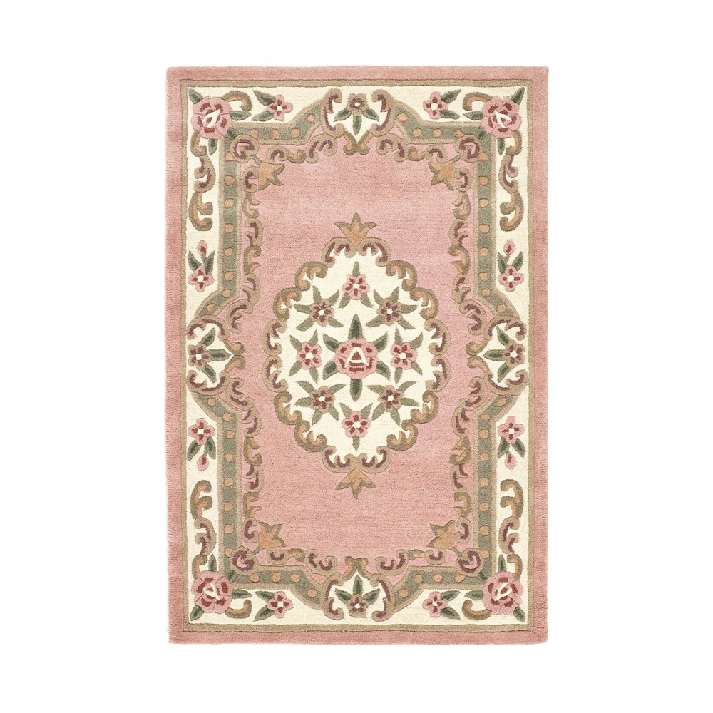 Shensi Traditional Wool Rugs in Rose Pink